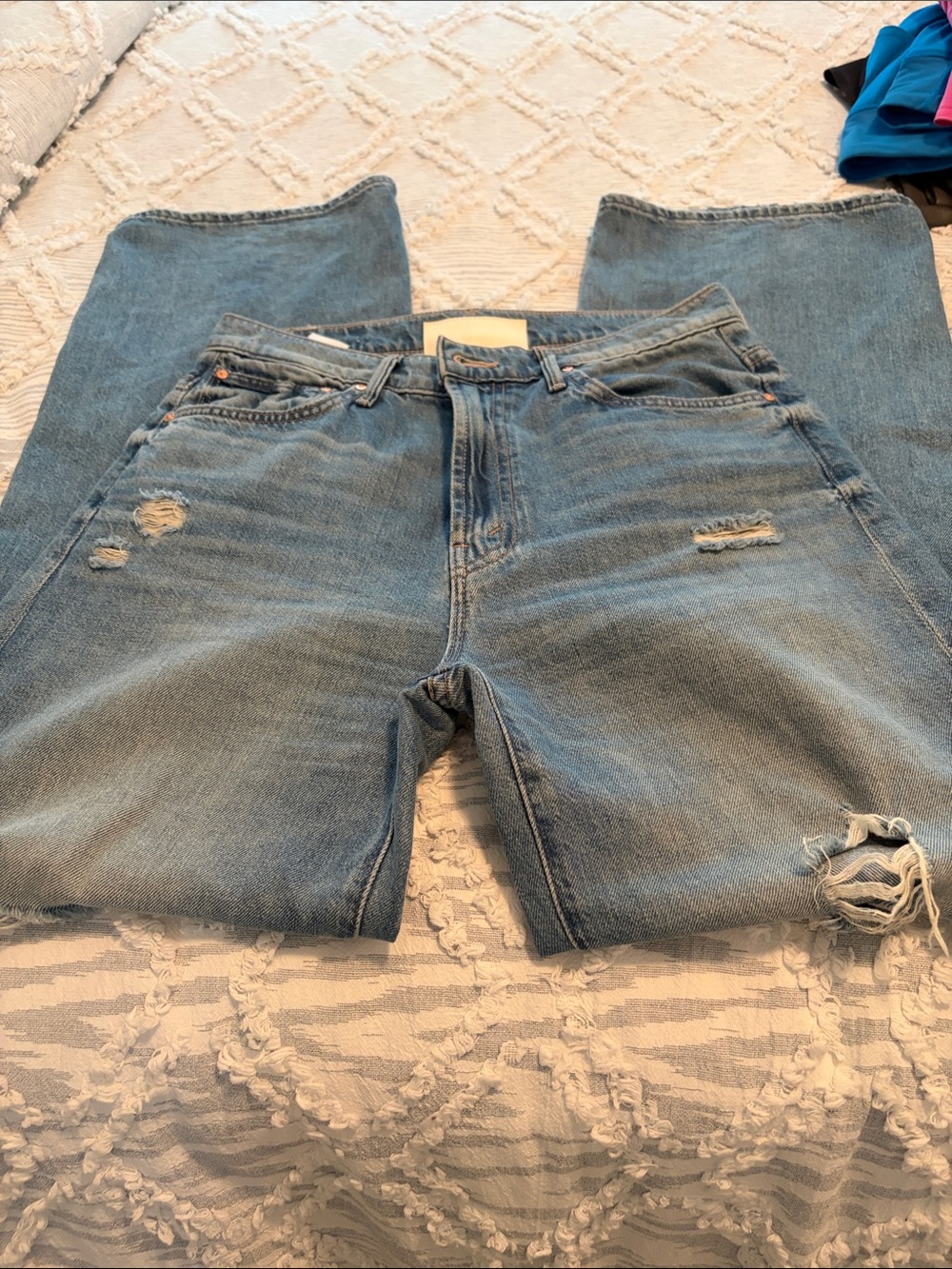 Lil MOTHER Lil dodger sneak Light Blue Jeans with Distressed Detail
